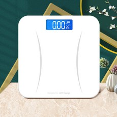 家用電子體重秤 可充電, lot腰線 - 白色, 1個, 26*26cm - 電池款