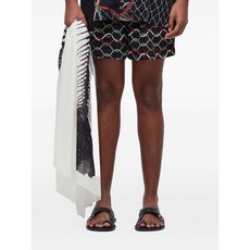 오스클렌 로프 패턴 드로스트링 쇼츠