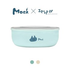 Moek X Jesper 抗菌可微波不鏽鋼甜甜圈小粥碗, 綠, 1個