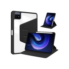 山水之寶 360度旋轉平板保護殼 內置筆槽 清透款, 魔力黑, 1個, OPPO Pad 3 / OPPO Pad 2(11.6吋)