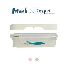 Moek X Jesper 雙層抗菌可微波不鏽鋼餐盒四件組, 象牙白, 1個