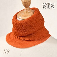 NICOFUN 愛定做 真絲柳葉絲保暖圍脖 適用於運動, 亮桔咖, 1個