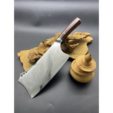 職匠 97層大馬士革 中式剁刀 文武刀「將軍」 VG10鋼芯不鏽鋼 紅酸枝木手柄 刃長20公分 (含黑內絨布刀夾), 1個