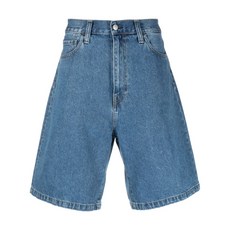 칼하트윕 로고 디테일 데님 쇼츠