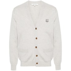 메종키츠네 볼드 폭스 헤드 울 가디건