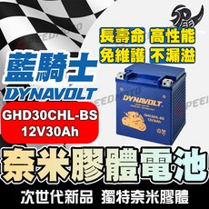DYNAVOLT 藍騎士 GHD30CHL-BS 奈米膠體電池 適用於 HARLEY 哈雷重機, 1個, 電池型號:GHD30CHL-BS, N/A