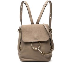 끌로에 중고 2017 미디엄 카프스킨 앤 스웨이드 페이 백팩