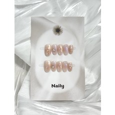 Naily 蜜桃流光穿戴甲, 1個, 蜜桃流光穿戴甲 M