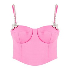 에어리어 버터플라이 아플리케 울 뷔스티에 탑