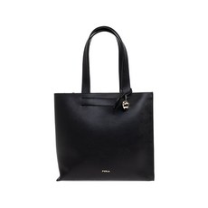 훌라 디비전 탑 핸들 레더 미디엄 토트 백