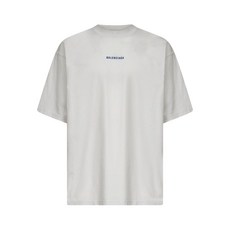 발렌시아가 로고 크루 넥 티셔츠