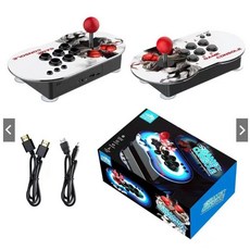 M9 電視雙人遊戲機搖桿 支援PS1/4K街機, M9【64G】雙炮臺+內置兩萬款遊戲