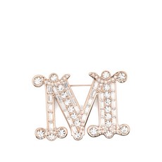 막스마라 Bath2 crystal-embellished M brooch