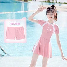 兒童泳衣 女童連體泳衣 夏季 中大童學生游泳