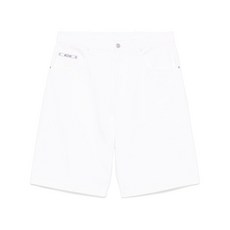 모스키노 로고 자수 데님 쇼츠