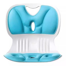 歐聖安心選 通款護腰坐墊 久坐神器 人體工學記憶棉 矯正坐姿 辦公室椅墊 靠背墊, 清晰綠