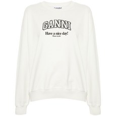 가니 로고 프린트 스웨트셔츠