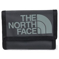 THE NORTH FACE 男女通用 Base Camp D環 Logo 可收納硬幣 迷你三折皮夾 黑色 NF0A52TH