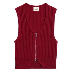 이자벨 마랑 데비마 골지 지퍼 프런트 탑