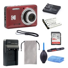 KODAK PIXPRO FZ55 數位相機, 1個, 紅色 64G豪華套組