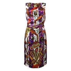 발렌시아가 중고 프린트 민소매 미니 드레스