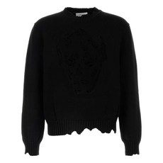 알렉산더맥퀸 디스트레스드 스컬 스웨터