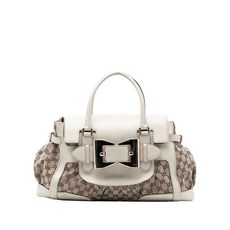 구찌 중고 2016-2026 GG Canvas and Leather Dialux Queen tote bag