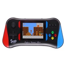 Sup 掌上遊戲機 3.5吋高畫質螢幕, 紅藍色 遊戲機500合一 單打單手柄