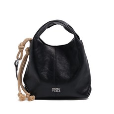 빔바이롤라 매듭 드로스트링 레더 버킷 백