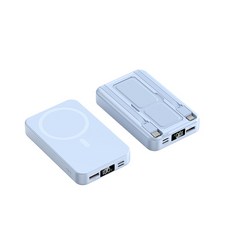 25000mAh 磁吸自帶線行動電源 22.5W快充 數字顯示電量, 韓國藍-25000mAh, 韓國藍, CBD1-POWER
