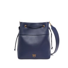 핀코 미디엄 로고 장식 드로스트링 버킷 백