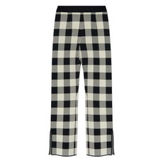 포제 깅엄 체크 크롭 팬츠