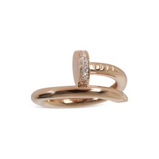 까르띠에 중고 Pre-Owned 저스트 앵 끌루 18K 로즈 골드 다이아몬드 링