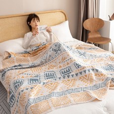 全棉日式純棉毛巾被單人水洗三層紗布被子成人雙人薄款毛巾蓋毯