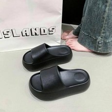女士夏季厚底涼拖鞋 舒適寬楦 增高防滑