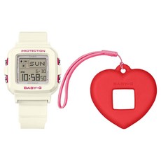 CASIO 卡西歐 BABY-G 女款 Plus 樹脂手錶 BGD-10KH-7JR 附愛心錶帶