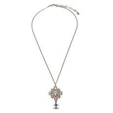 샤넬 중고 2010 CC 로고 라인스톤 장식 네크리스