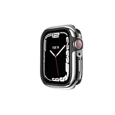 MAGEASY Odyssey 航太級鋁合金 Apple Watch 保護殼, 1個, GLOSSY EDITION 閃耀銀,45mm|9/8/7