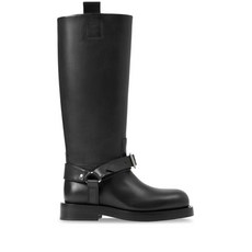 버버리 새들 가죽 롱 부츠