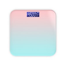 Z&J 家用體重計 精確至0.01kg, LCD漸變粉, 1個, 電池款