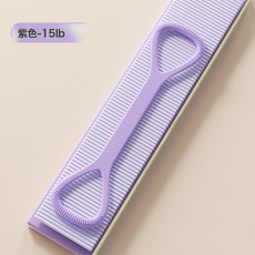 DIU 拉力器硅膠高彈不斷加厚開背健身瑜伽八字拉力繩拉力帶, 1個, 一字豎紋-紫色-15LB