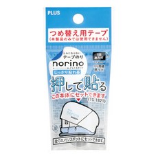 【CHL】PLUS Norino 豆豆彩貼 釘書機型 黏貼膠帶 立可貼 按壓式雙面膠 TG-1821, 1個, 替芯帶