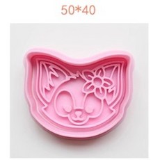達菲熊家族 卡通餅乾模具 3D立體造型塑膠壓模, 1個, 狐狸Linabell, N/A