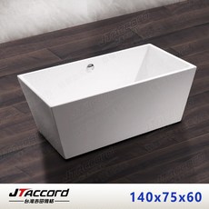 台灣吉田 長方形壓克力獨立浴缸 140x75x60, 1個