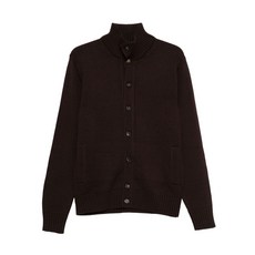 자노네 버튼다운 하이 넥 가디건