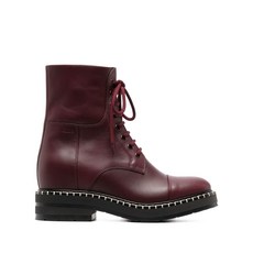 끌로에 레이스업 가죽 부츠