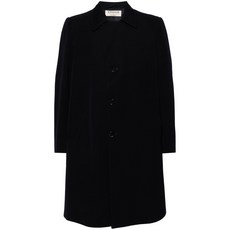 안젤로 빈티지 컬트 중고 1970s 노치드 라펠 울 미디 코트