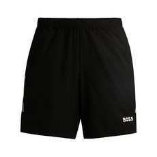 보스 로고 프린트 트랙쇼츠