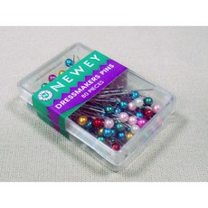 NEWEY 彩色珠針 80支 耐熱可熨燙, 1個