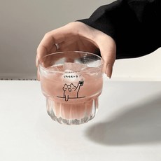 ins風原創可愛小狗玻璃杯 疊疊盃 修貓+修狗各一衹, 1個, 疊疊盃 修貓一衹